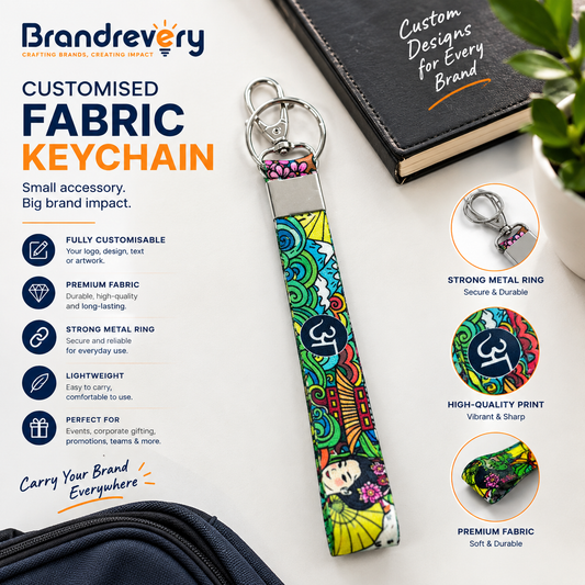Premium Custom Fabric Keychain Keychain