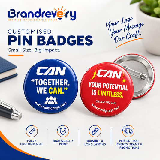 Premium Plastic Pin Badge Logo Badge